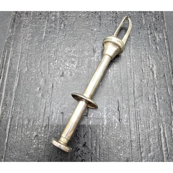 Vintage Silver Mechanical Sugar or Ice Tongs Blue Enamel Button Accents HS259 - Picture 3 of 7